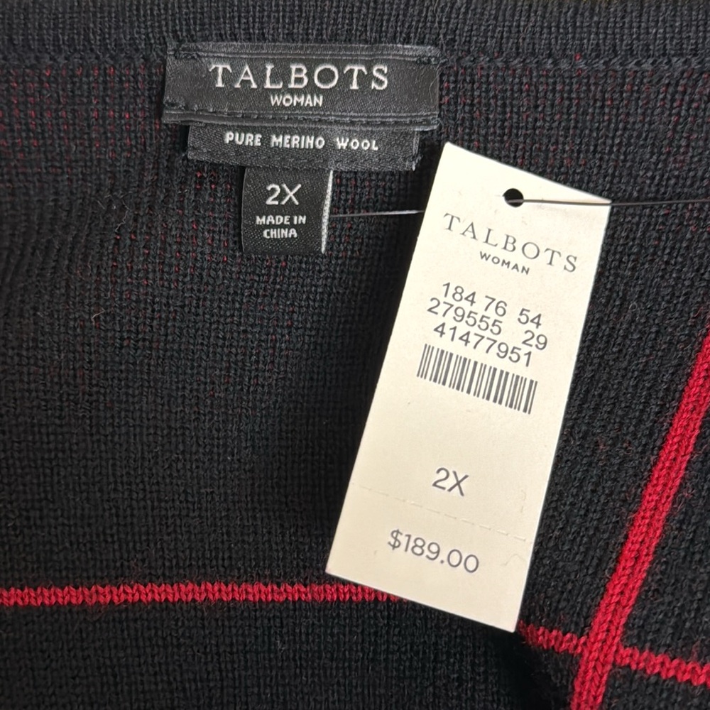 Talbots plus size, longer length, wool blend sweater. - Picture 6 of 7